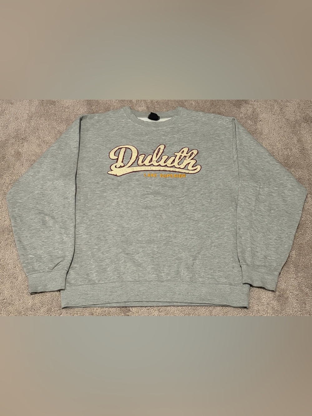 Blue 84 Women’s Gray Duluth Lake Superior Crewneck Sweater Size Large